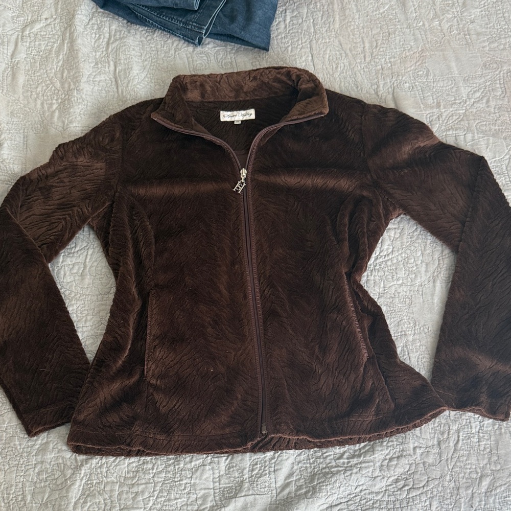 sporty track jacket animal print